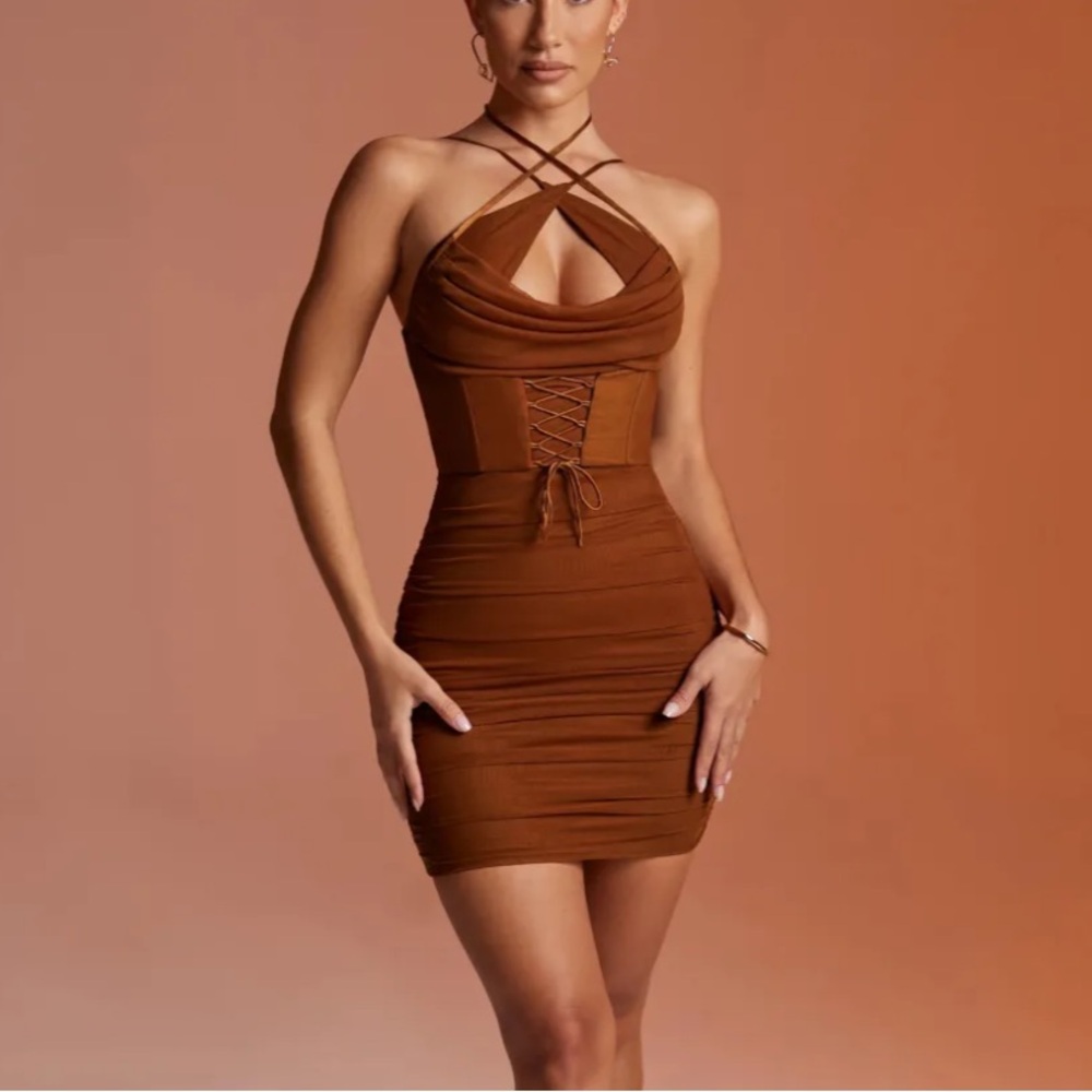 Oh Polly Mini Dress 🤎🧡